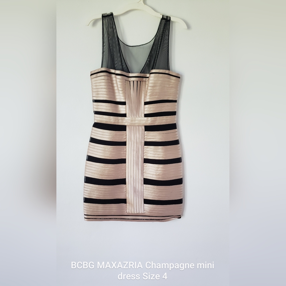 BCBG MAXAZRIA Champagne mini dress Size 4